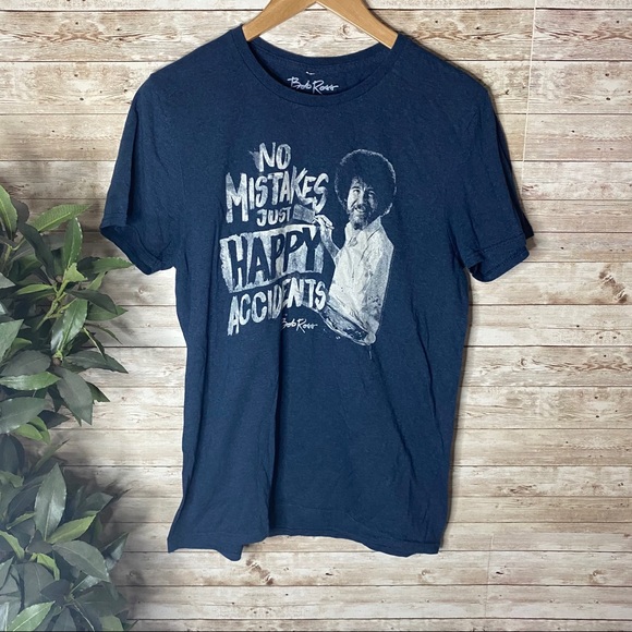Bob Ross “No Mistakes” Graphic Tee - Picture 1 of 3